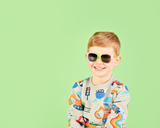 Baby and kids Rad Rainbow Navigator sunglasses by Babiators, featuring colorful rainbow design and durable frames for young children.