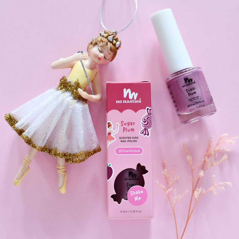 20 FREE Water Based Scented Scratch Off Kids Nail Polish: Cherry Berry - Bright Pink