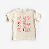 Valentine's Day Doodle's Girls Love Be Mine Shirt : Pink