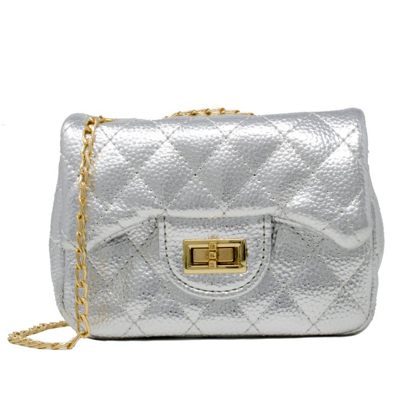 Metallic Classic Mini Purse: Lilac
