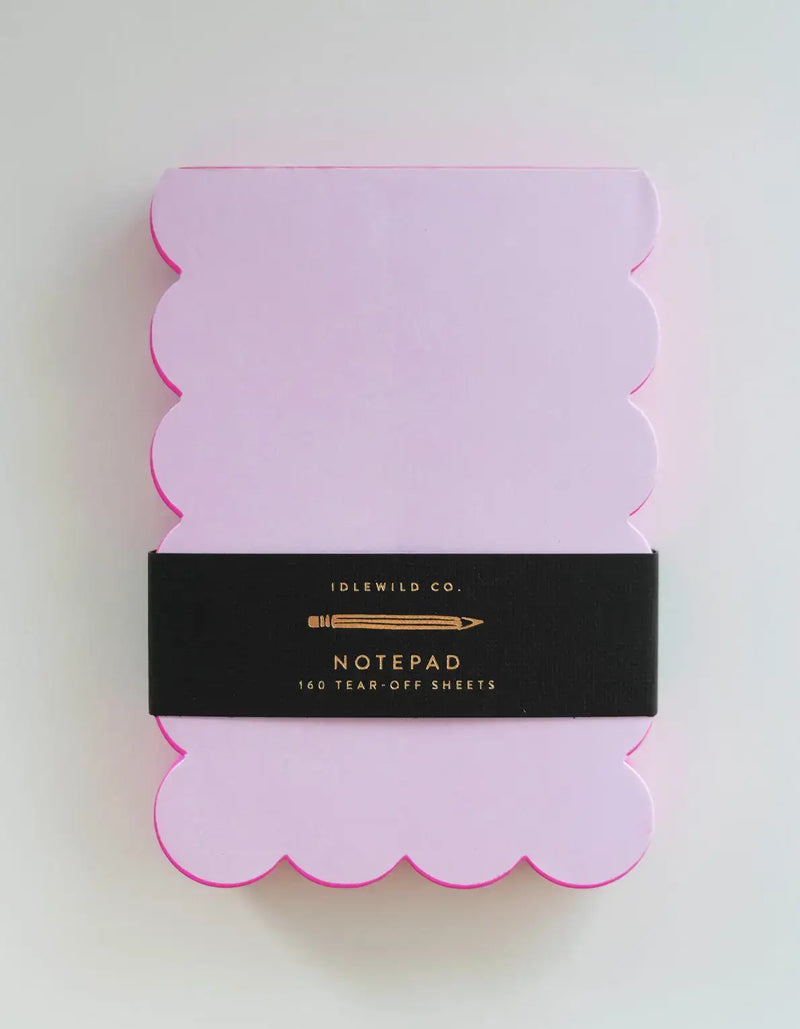 Scalloped Shaped Notepad | Lilac + Hot Pink