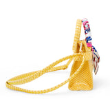 Vivid Crocodile Scarf Handbag: Orange