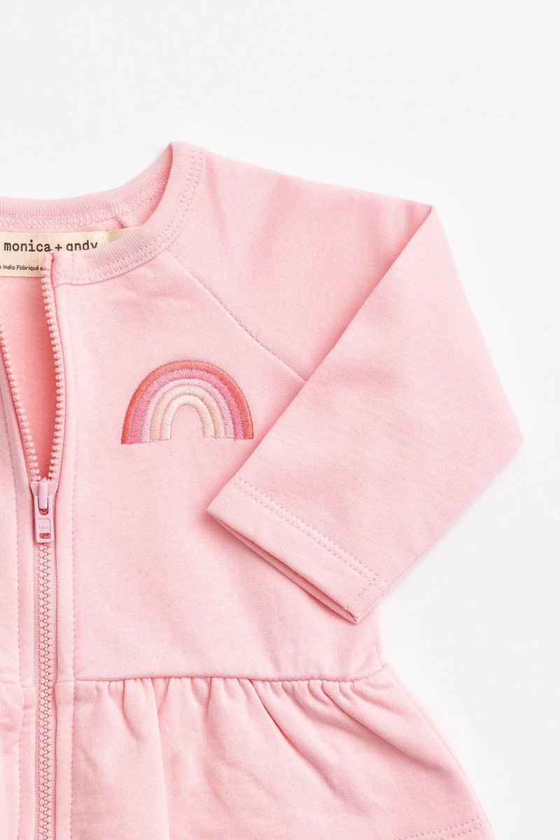 3-Piece Baby Zip Peplum Set_Light Pink: Girl / Light Pink / 0-3m