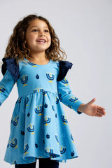 Holiday Double Ruffle Let's Dance Dress_Hanukkah Celebration: Girl / Hanukkah Celebration / 12-18m