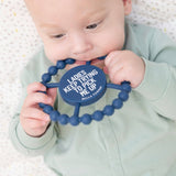 Blue Bella Tunno Ladies Pick Me Up Happy Teether for babies, featuring a colorful, textured teether with cheerful design.