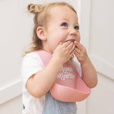 Bella Tunno Moms Mini Me Wonder Bib, soft and colorful baby bib with adjustable straps for feeding and teething comfort.