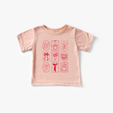 Valentine's Day Doodle's Girls Love Be Mine Shirt : Pink