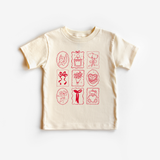 Valentine's Day Doodle's Girls Love Be Mine Shirt : Pink
