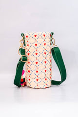 Water Bottle Sling, Cherry Hearts