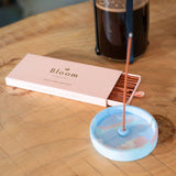 Marbled incense holder: Blue