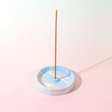Marbled incense holder: Green