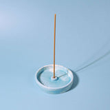 Marbled incense holder: Green