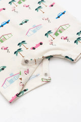 Baby Shorty Polo Romper_Retro Palm Springs: Boy / Retro Palm Springs
