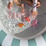 Sunnylife Dive Buddies Poppy the Peach multi set of 3 pool floaties with adorable peach design and vibrant colors.
