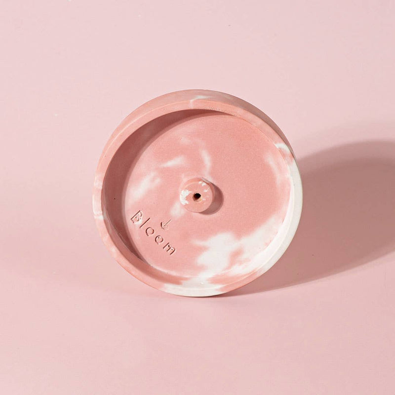 Marbled incense holder: Pink