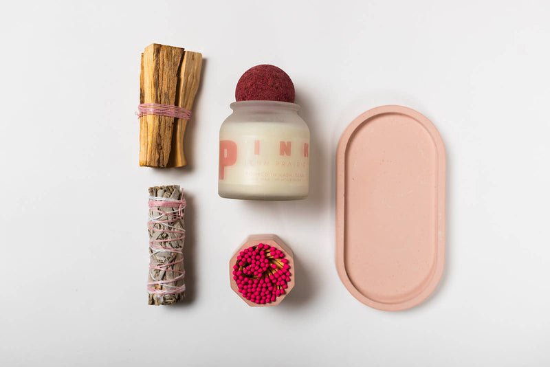 Candle Tray set 3-Piece Palo Santo: Navy