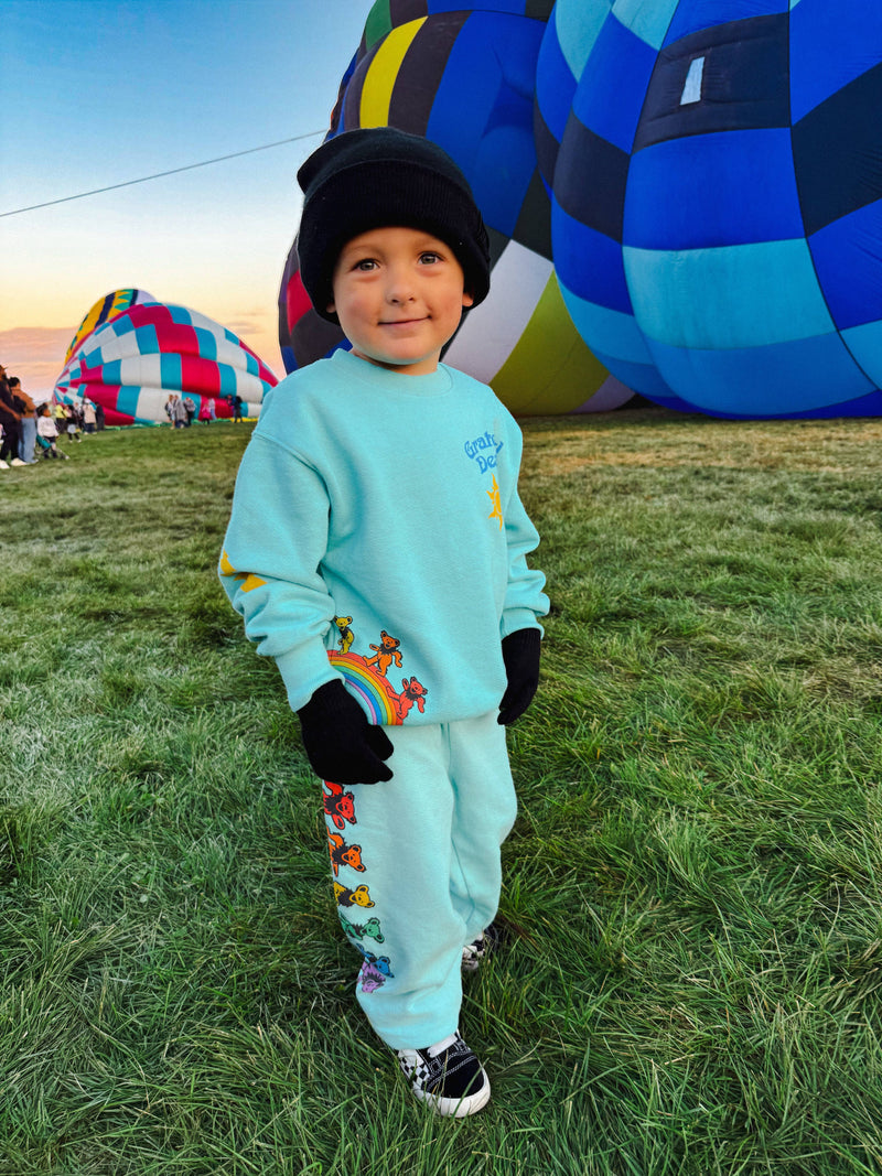 Grateful Dead Rainbow Bears Crewneck - Blue: 6/7