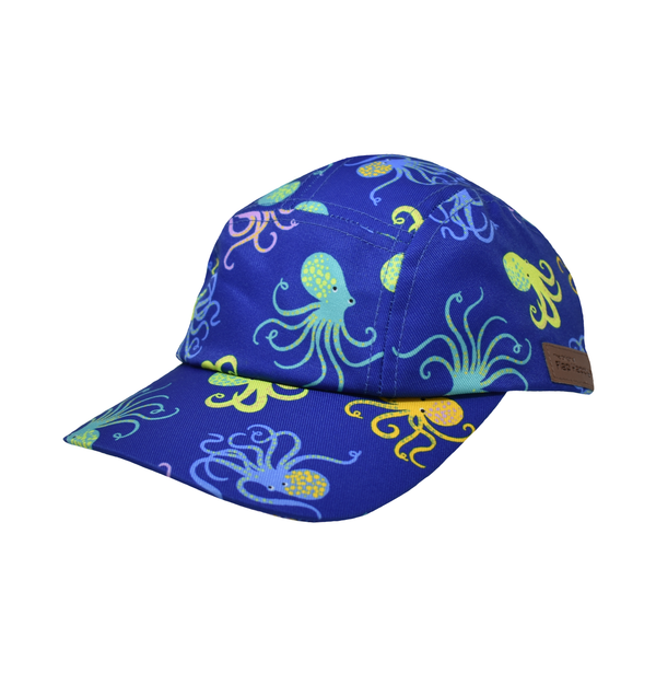 Kids UPF50+ Cam-Cam Cap for Boys and Girls: Large / Artsy Shark