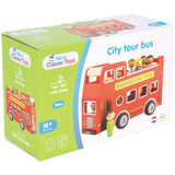 City tour bus with 9 play figures