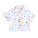Planes Baby Shirt & Shorts Set (Organic Muslin): Natural / 18-24M