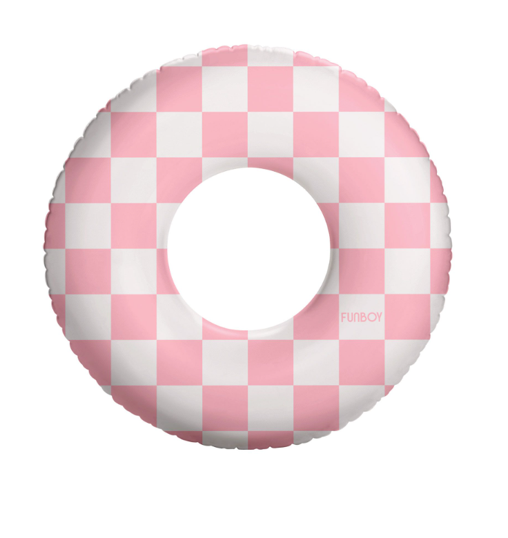 Pink Checkered Kids Tube Float