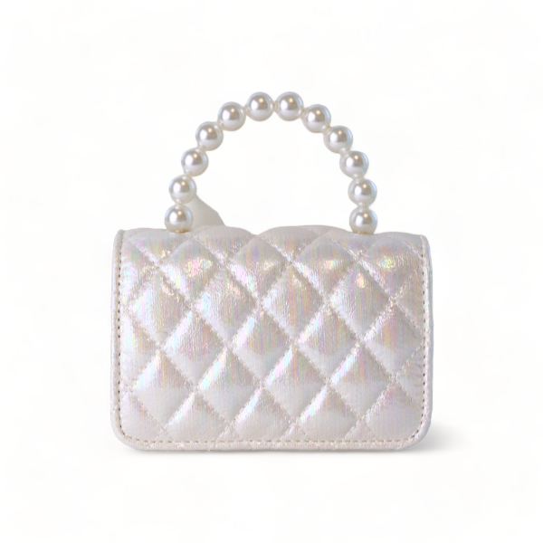 B1334 Mermaid Shiny Quilted Purse (3 Colors): Purple