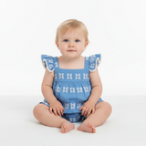 Chloe baby romper sky white embroidery: Sky Blue / 6M/12M