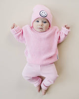 Chunky Knit Sweater | Pink: 0-6M