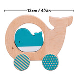 Wooden Push Along Whale Toy