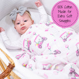 Baby Muslin Swaddle Blanket 47x47 Lil Miss Birdie