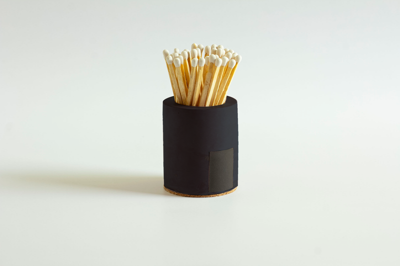 Cylinder Match Holder: Black / Rainbow