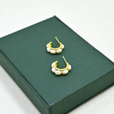 Nuria Earring Gold Plated - Natural Pearl