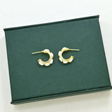 Nuria Earring Gold Plated - Natural Pearl