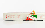 Candylab Toys Pizza Van toy vehicle with colorful pizza-themed design and detailed features for kids' play.