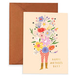 Carolyn Suzuki Flower Tower Mother's Day card featuring colorful, floral design with intricate paper flower arrangements.