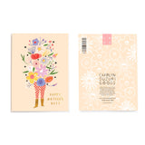 Carolyn Suzuki Flower Tower Mother's Day card featuring vibrant floral artwork and delicate design.