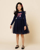 Frill Bow Tutu Dress: Red