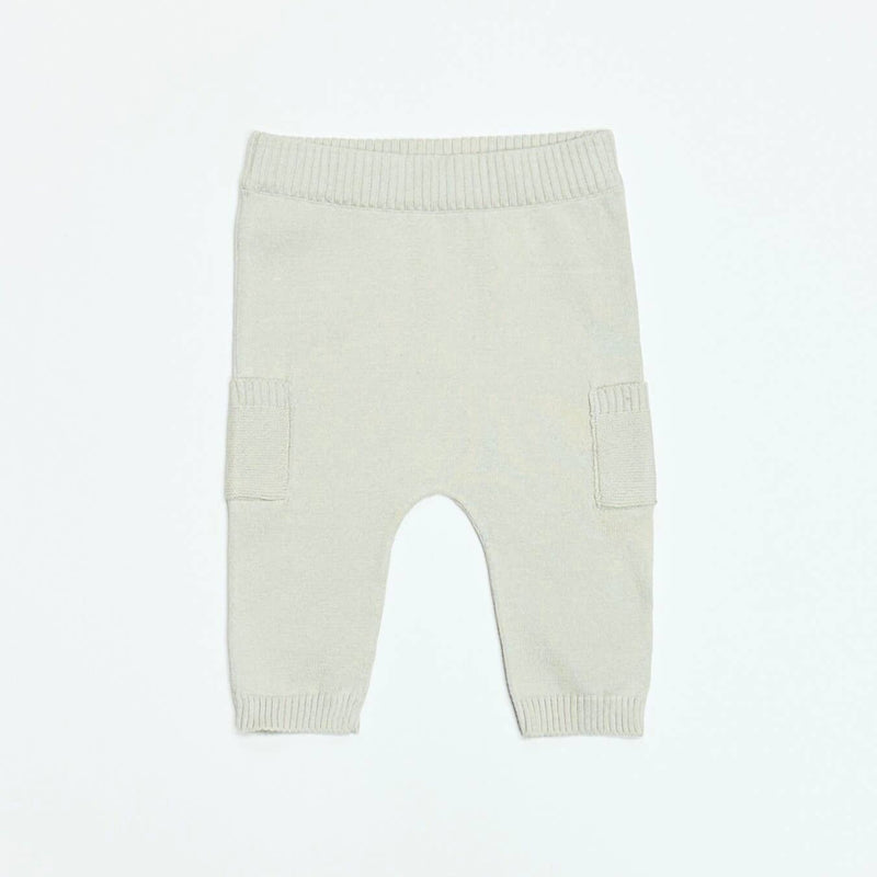 Baby Side Pocket Sweater Knit Pants FW23 (Organic Cotton): 0-3 Month / Teal Blue