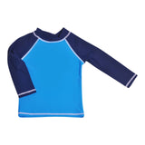 Kids UPF50+ Boys Rash Guard Swim Top: Navy / 18m