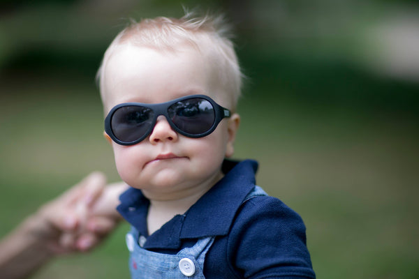 Jet Black Baby and Kid Aviator Kids Sunglasses: 0-2Y / Aviators