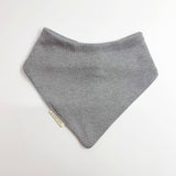 Cloud Solids: Grey Bandana Bib