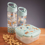 Stephen Joseph Gifts Sip and Snack Shark Bottle with playful shark design for kids, featuring a spill-proof lid and colorful details.