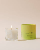 7.2oz Choice Blooms No. 4 Rosemary and Sage Candle with a glass jar and botanical label design.