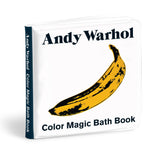 Andy Warhol Color Magic Bath Book by Chronicle Books showing vibrant pages designed for bath time fun.