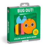 Color Magic Bath Book by Chronicle Books featuring fun bug-themed illustrations for kids to enjoy during bath time.