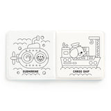 Color Magic Bath Book featuring Busy Boats by Chronicle Books, showing vibrant boat illustrations on waterproof pages.