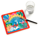 Mighty Dinosaurs Color Magic Water-Reveal Kit by Chronicle Books showing colorful dinosaur illustrations and water pen tools.