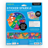 Ocean Life Sticker Sparkle Poster Activity Kit by Chronicle Books featuring colorful ocean creatures and sparkling stickers for kids.