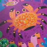 Ocean Life Sticker Sparkle Poster Activity Kit with colorful ocean creatures and sparkling stickers for kids' craft fun.