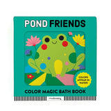 Pond Friends Color Magic Bath Book by Chronicle Books featuring colorful pond animals for kids to enjoy during bath time